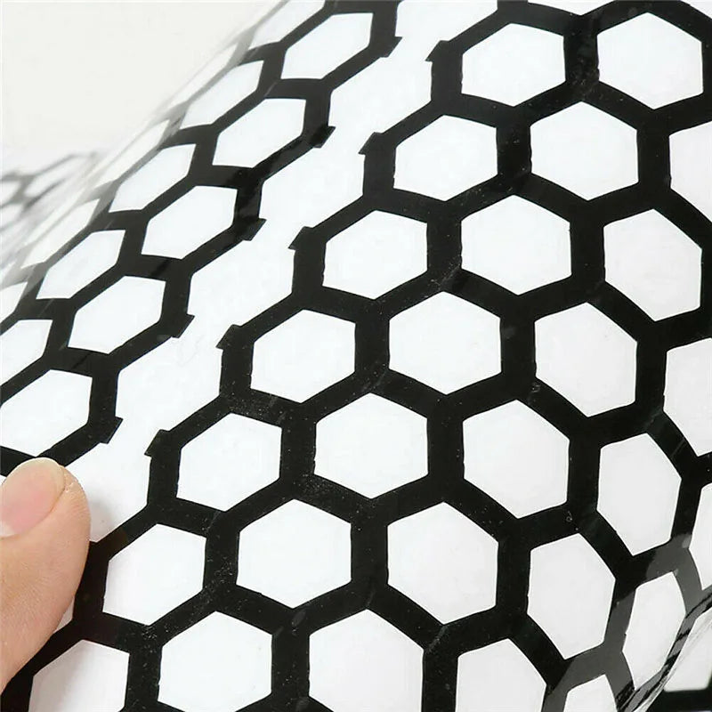 Car DIY Honeycomb Sticker Auto Rear Tail Light Lamp Car StylingTaillight Hollow Fashion Decals Decoration Wrap Film 48*30cm