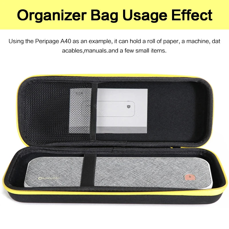 Mini A4 Bluetooth Peripage Printer A40 Bag Storage Case Made Of EVA material Large capacity Portable For Travelling