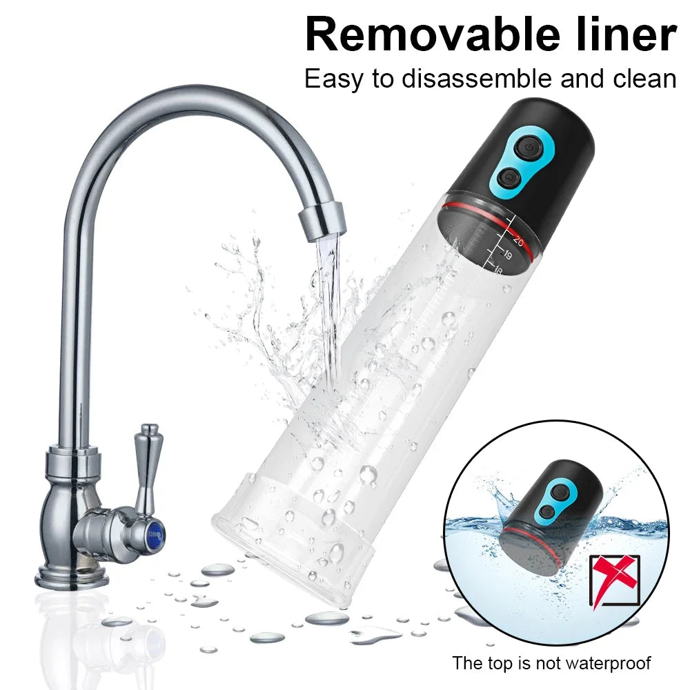 Sex Toys Electric Penis Pump Penis Enlarger Vacuum Pump for Men Adult Male Masturbator Penile Bigger Trainer Penis Enlargement