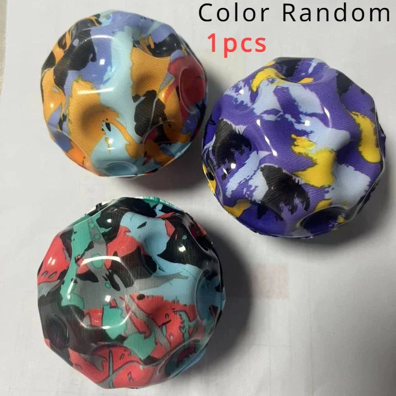20-1PCS High Resilience Hole Ball Soft Bouncy Ball Anti-fall Moon Shape Porous Bouncy Ball Kids Indoor Outdoor Toys Gifts