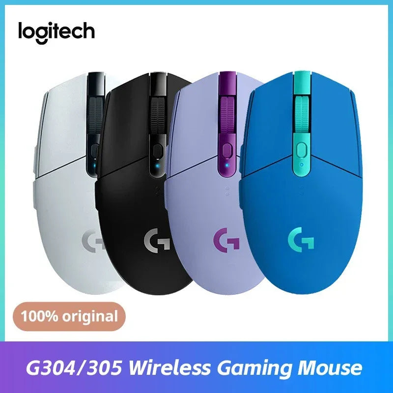 Logitech G304/G305 LIGHTSPEED Wireless Lightweight Gaming Mouse For FPS/MOBA/MMO/RPG/CS2- HERO Sensor 12K DPI, 6 Programmable