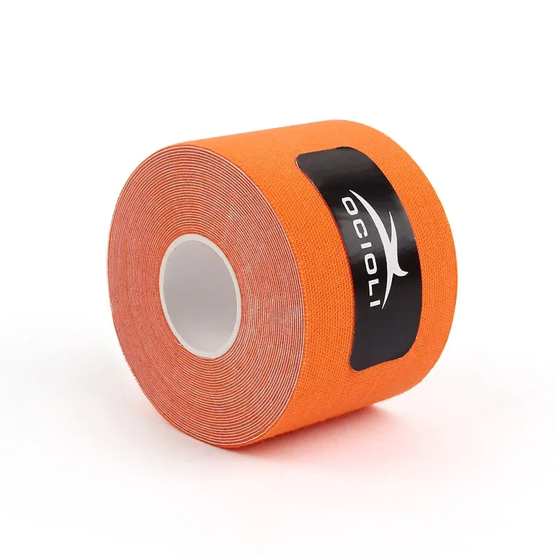 5 Pieces 5mx5cm Kinesiology Tape Sports Safety Tape Bandage Strain Injury Support Waterproof Elastic Physio Kinesiotape Patch