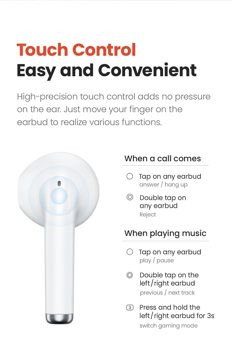 HAYLOU X1 Neo TWS Bluetooth 5.3 Earphones 0.06s Low Latency 20H Battery Life Lightweight Touch Control Wireless Headphone Earbud