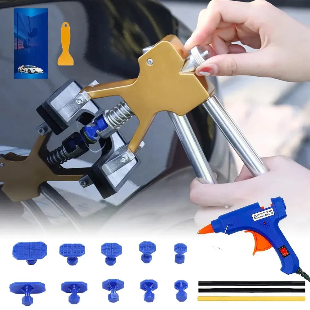 Car Body Paintless Dent Repair Tools Dent Repair Kit For Auto Hail Pit Dent Puller With Glue Puller Tabs Removal