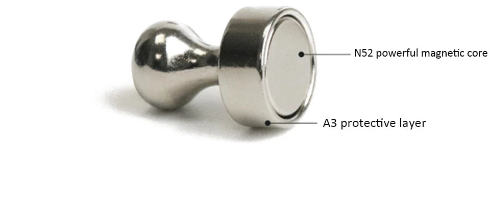 10pcs Super Strong Neodymium Magnetic Pushpins Sucker Thumbtack Durable Steel Magnet Push Pin for Refrigerator Whiteboard