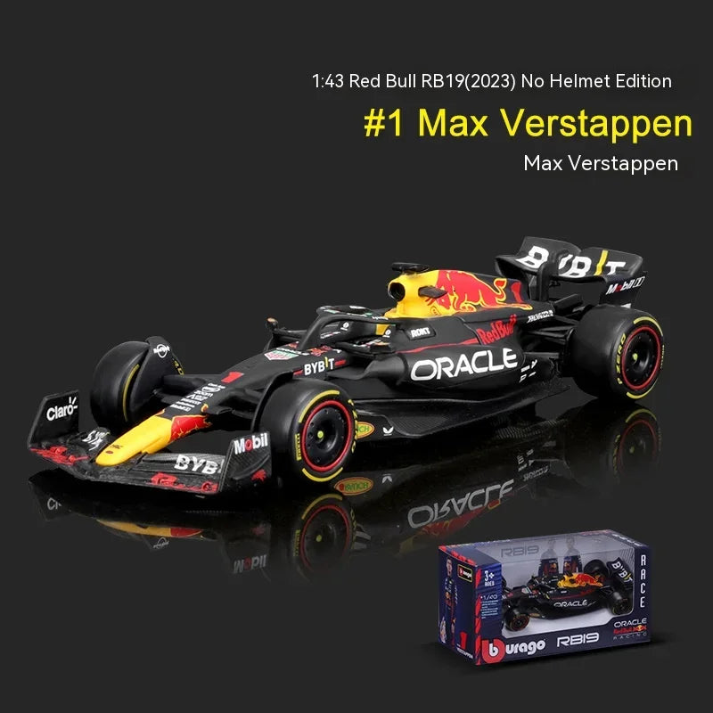 Bburago 1:43 F1 Model Regular Version 2023 Red Bull Racing RB19 #1 Verstappen #11 Perez Alloy Car Formula Die Cast Toy