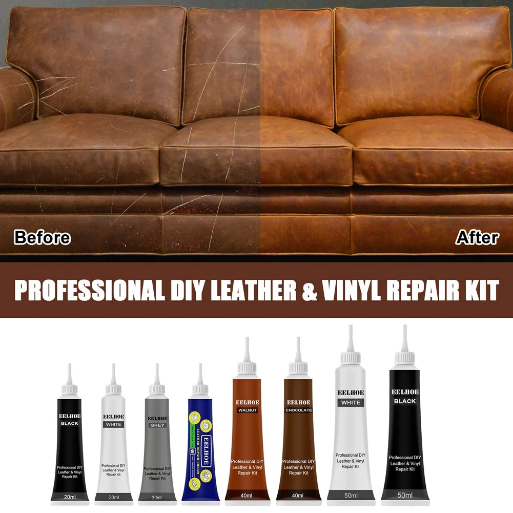50ML-20ML Leather Repair Gel Car Home Leather Complementary Repair Refurbishing Paint Auto Seat Sofa Scratch Cracks Restoration