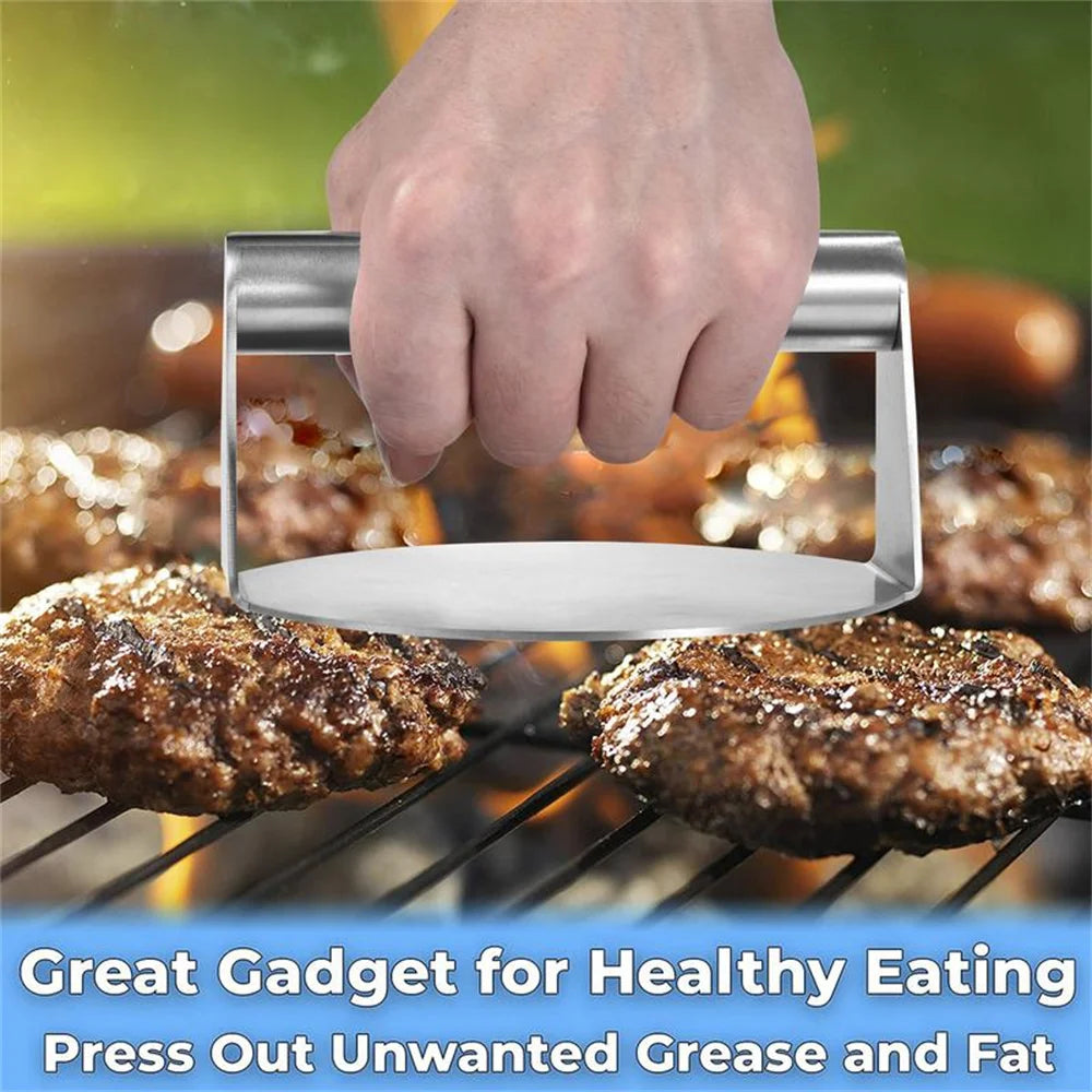 Hamburger Press 304 Stainless Steel Non-Stick Meat Beef Grill Burger Press Patty Maker Hamburger Maker Kitchen Supplies