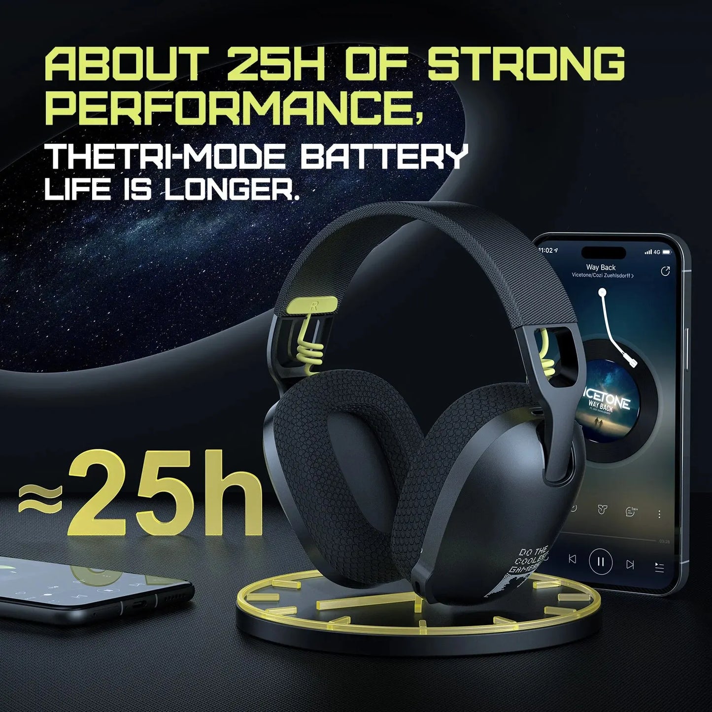 ONIKUMA 2024 New Three-mode Headset Gaming Headset Wireless Gaming Headset Player Headset Stereo Headset Ultra-long Battery Life