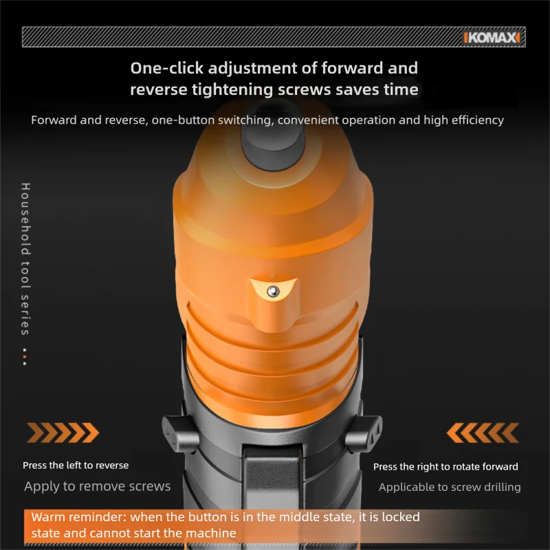 KOMAX Electric Screwdriver Rechargeable Cordless Screwdriver Powerful Impact Wireless Screwdriver Set Mini Drill Power Tools