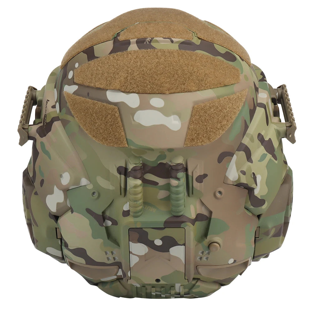 Tactical Assault Helmet with Fans and Headphone For Hunting Motorcycle Cosplay Protective Gear Full Covered Mask Fast Helmet