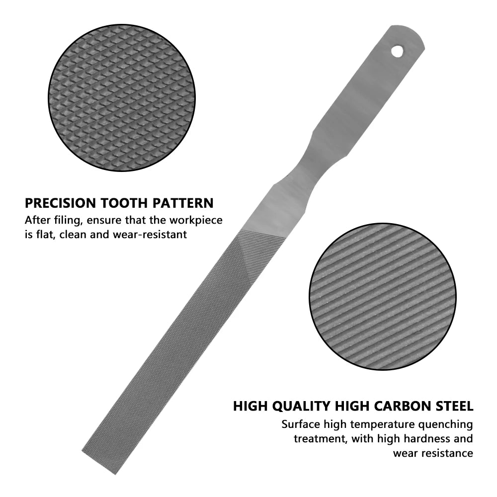 6-inch flat mid-cut file, double/single cut axe file, high carbon steel metal handle hand file, suitable for wood, metal, etc