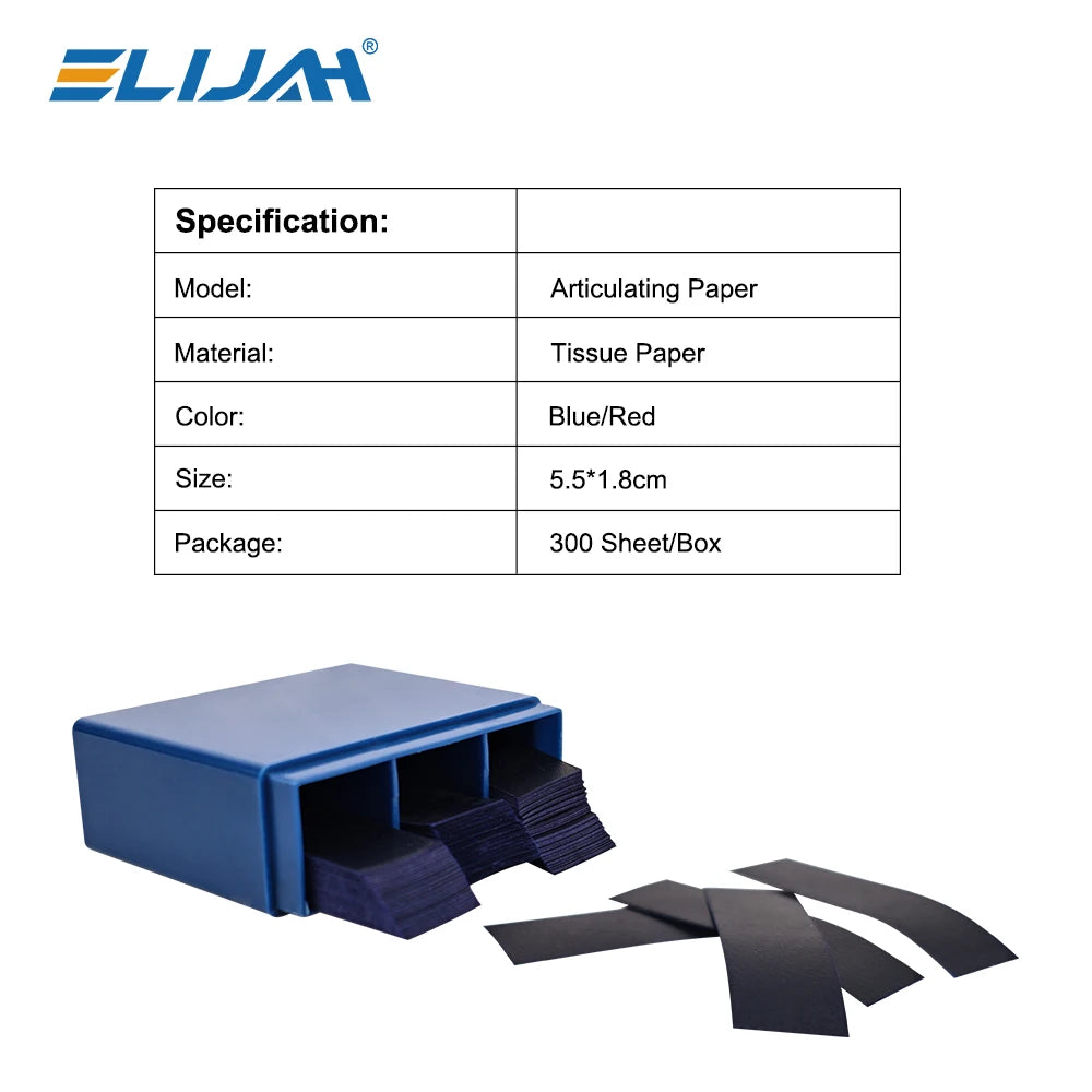 ELIJAH Dental Articulating Paper Dentista Blue Red Double-sided Bite Strips Oral Dentist Teeth Whitening Dental Materials Tools