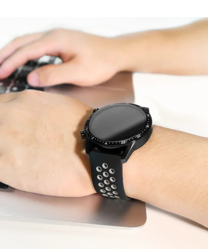 22mm 20mm watch Band for Samsung Galaxy Watch 7-6-5-pro-4-Classic/active 2 Silicone sport bracelet Huawei GT 4-3-2e-pro strap