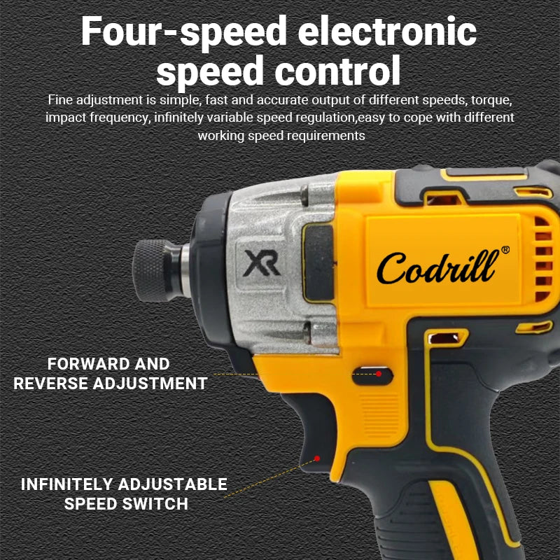 For Dewalt 20V Battery PIN Electric Impact Driver Drill 3250RPM Speed Brushless Motor Electric Screwdriver 20V Power Tools