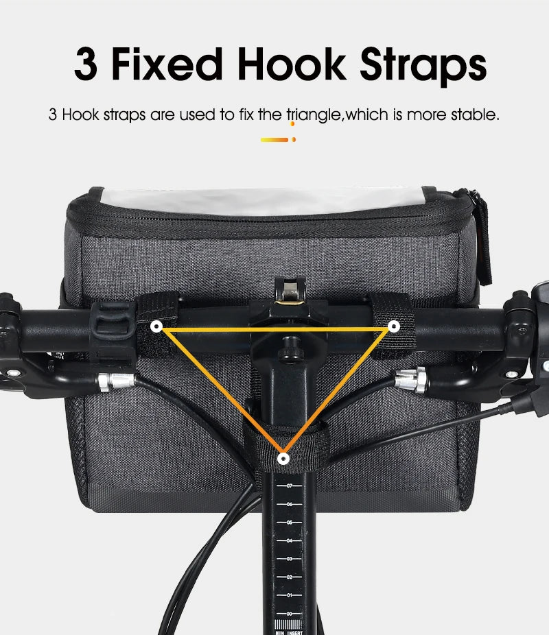 WEST BIKING 4.5L Bike Front Bag Touch Screen Phone Handlebar Bag Insulated Bicycle Cooler Bag MTB Road Cycling Accessories