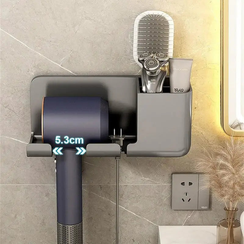 Hair Dryer Bracket Wall Mounted Bathroom Rack Storage Rack Hanger Hair Dryer Holder Storage Sorting Bracket Bathroom Accessories