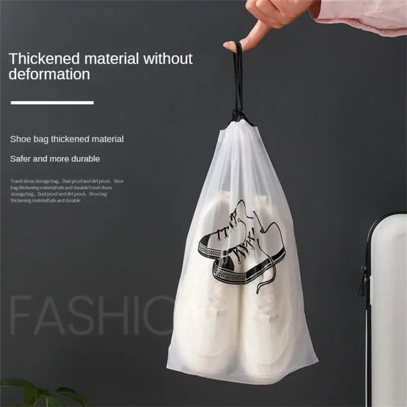 1~10PCS Eco Waterproof Transparent Mylar Plastic Home Organizer Handbags Drawstring Pouches Toiletry Carrier Traveling Pocket