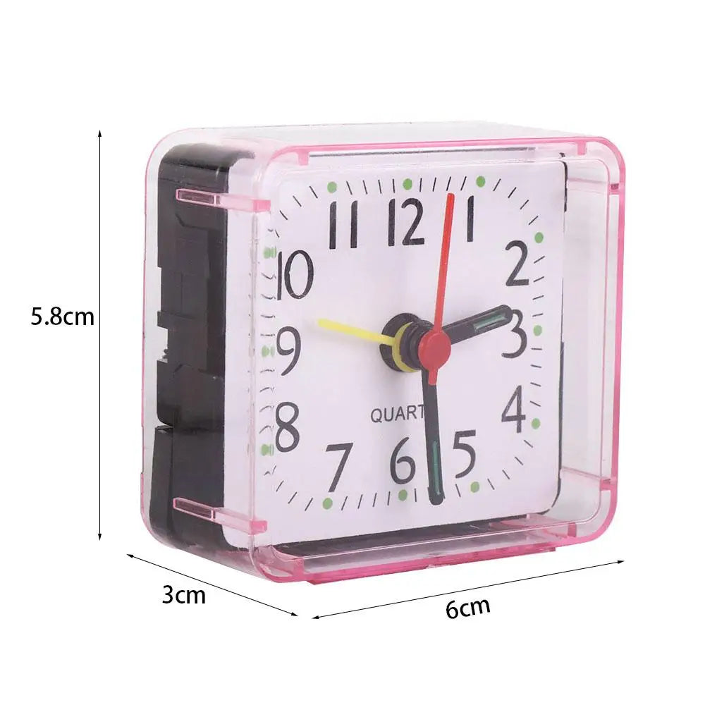Mini Table Mute Clock Square Jelly Color Creative Alarm Clock