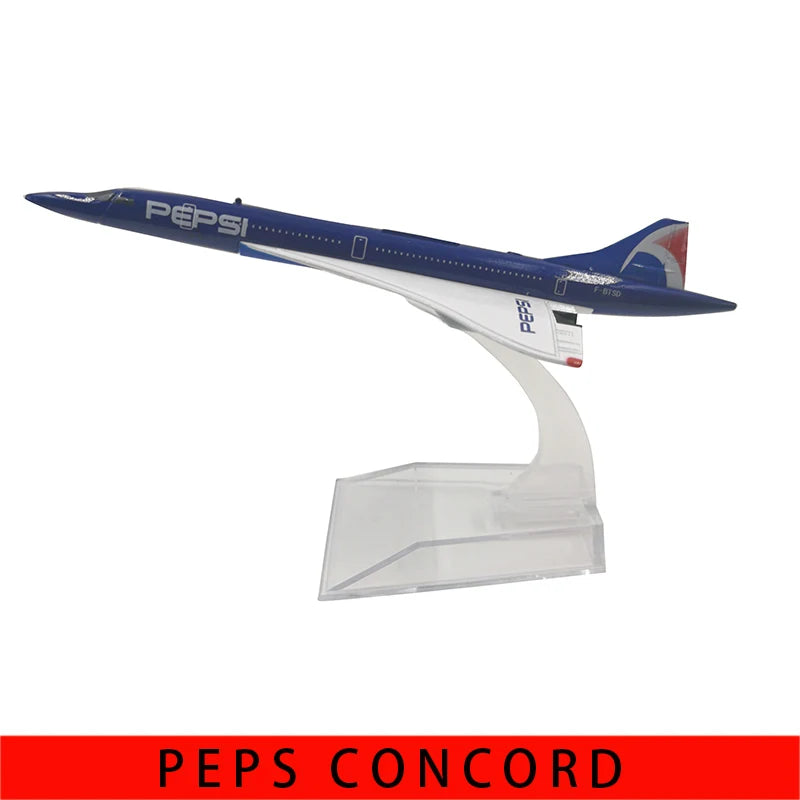 JASON TUTU 16cm Concorde Plane Airplane Model Aircraft Model Diecast Metal 1/400 Scale Planes