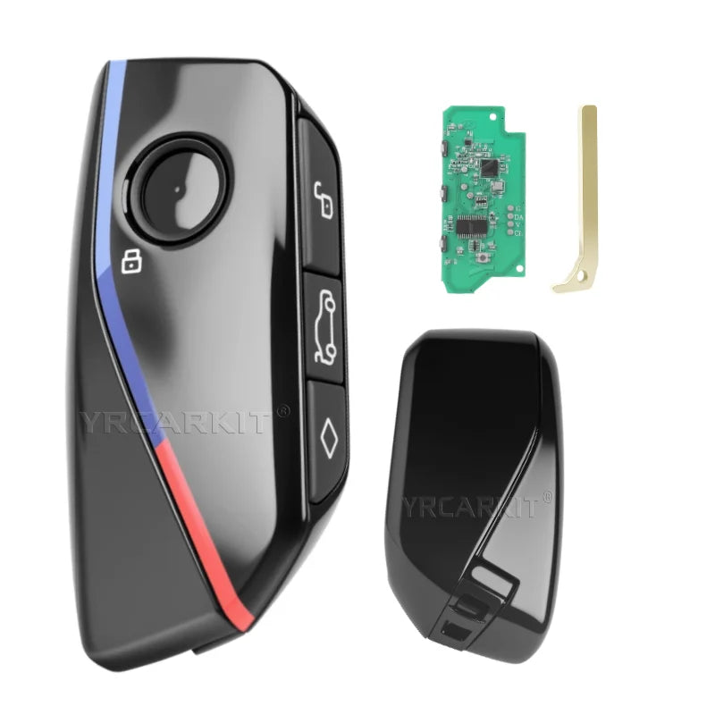 Modified Upgraded For BMW F Chassis 3 5 7 Series CAS4 FEM BDC Smart Remote Key Fob Keyless Go 49 Chip 433 315 868 Mhz Blade Logo
