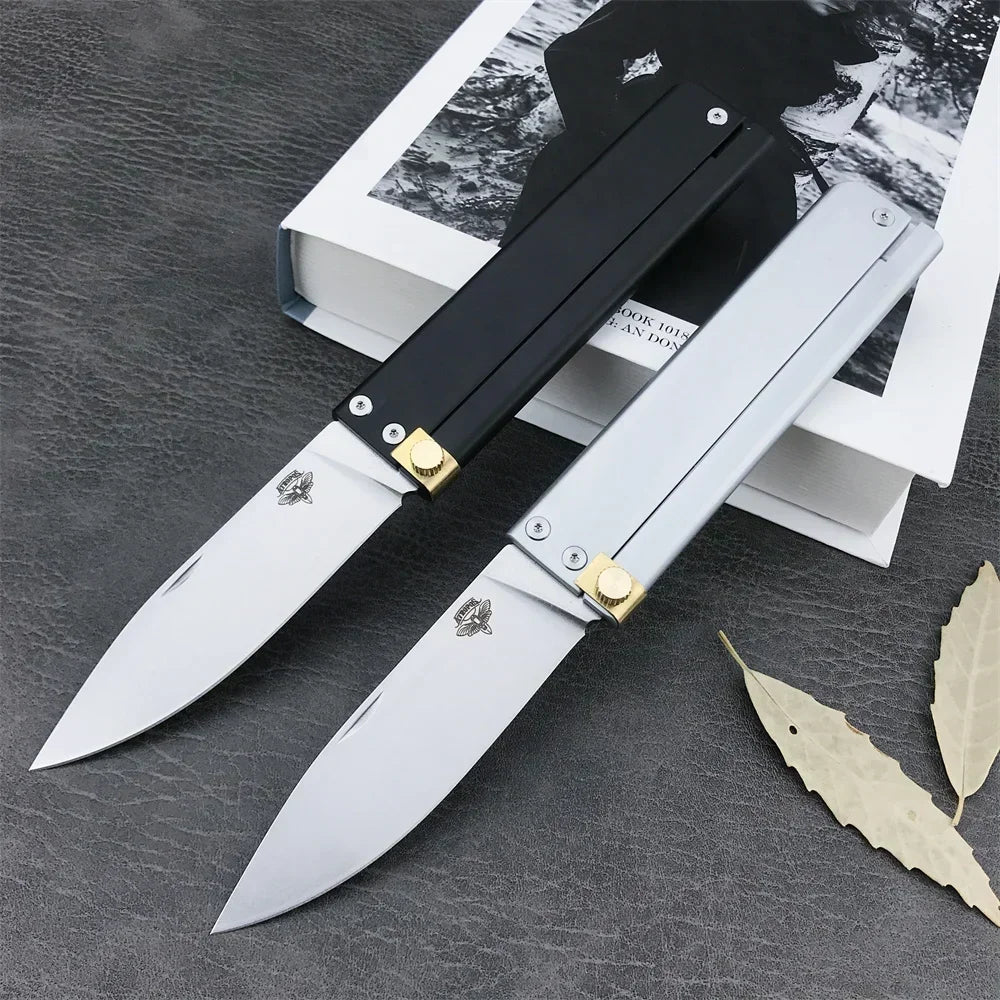 ATROPO Trapper Tactical Folding Pocket Knife D2 Sharp Blade Aluminum Alloy Handle Outdoor Pocket Hunting Survival Knife EDC Tool