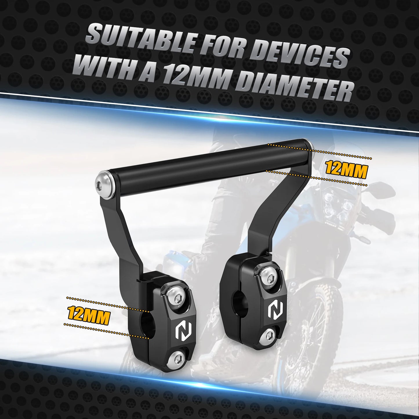 12MM Motorcycle GPS Mount Bracket For Yamaha 2019-2024 2023 Tenere 700 T700 XTZ700 Aprilia Tuareg 660 2022-2024 Tenere 700 Rally