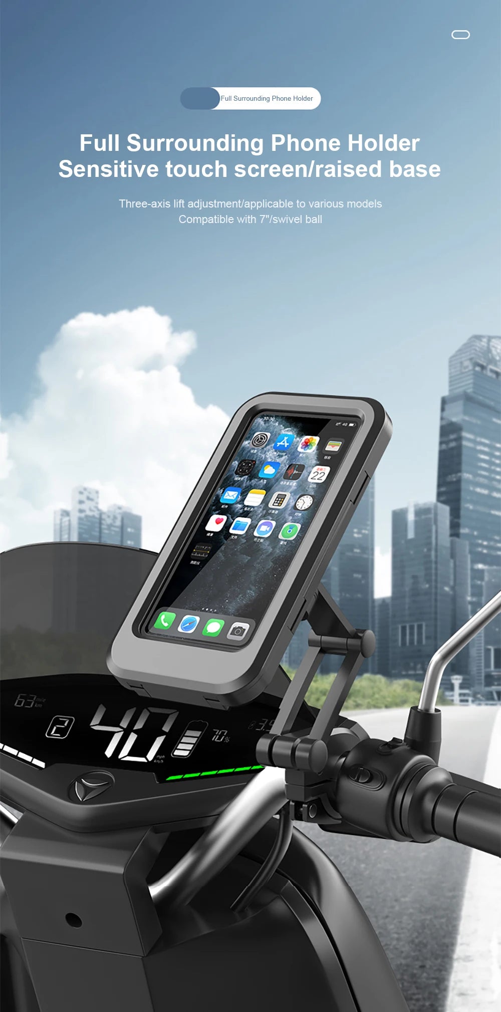Waterproof Motorcycle Phone Holder Support Universal Gps For Sp Connect Motorcycle Cradle Bmw K 1600 Gtl