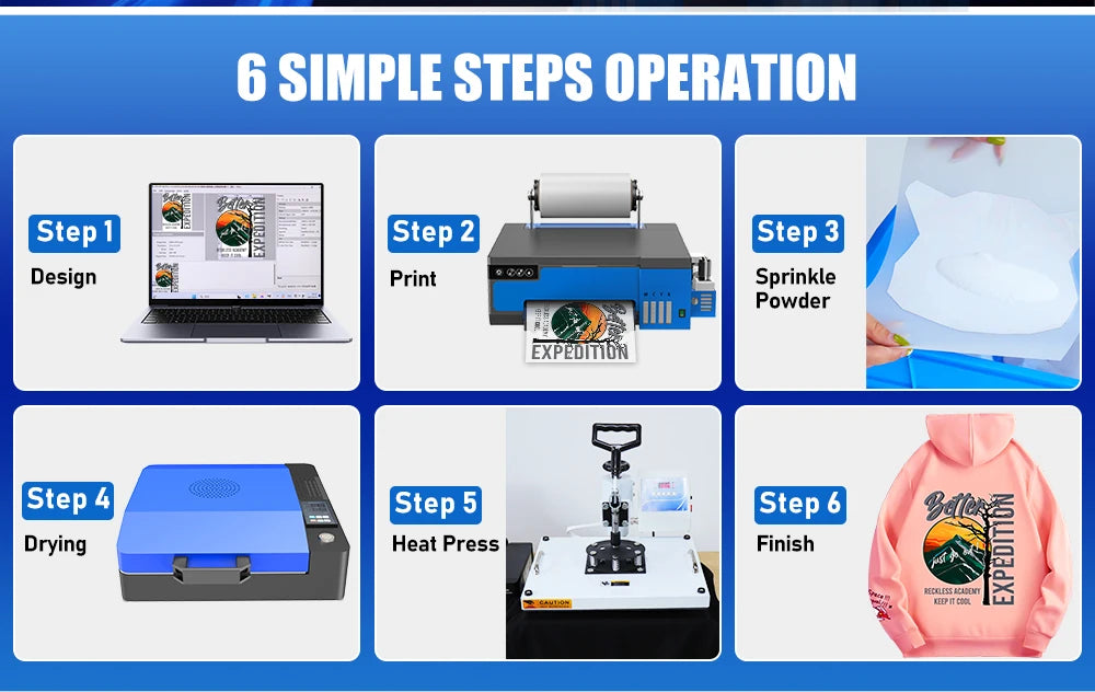 A4 L8058 DTF Printer A4 with Roll Feeder A4 XP600 DTF Transfer Printing Machine A4 with White Stirring System for DIY Clothes