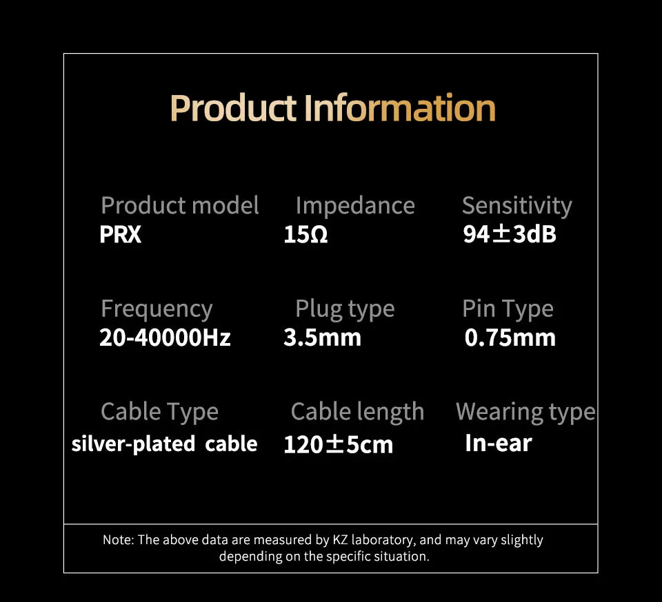 KZ PRX Fourth-Generation Planar Diaphragm Earphones HiFi Music Earbuds Sport Monitor Headset with High-Purity Silver-Plated Cabl