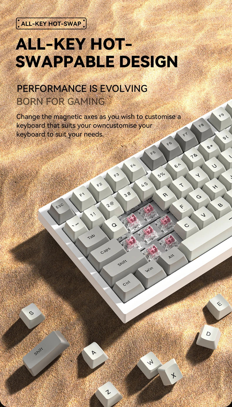Attack Shark K85 Mag Customisable Mechanical Keyboard,Magnetic Switch,Hot-swappable,Metal Knobs,Suitable for FPS. games,Win&Mac