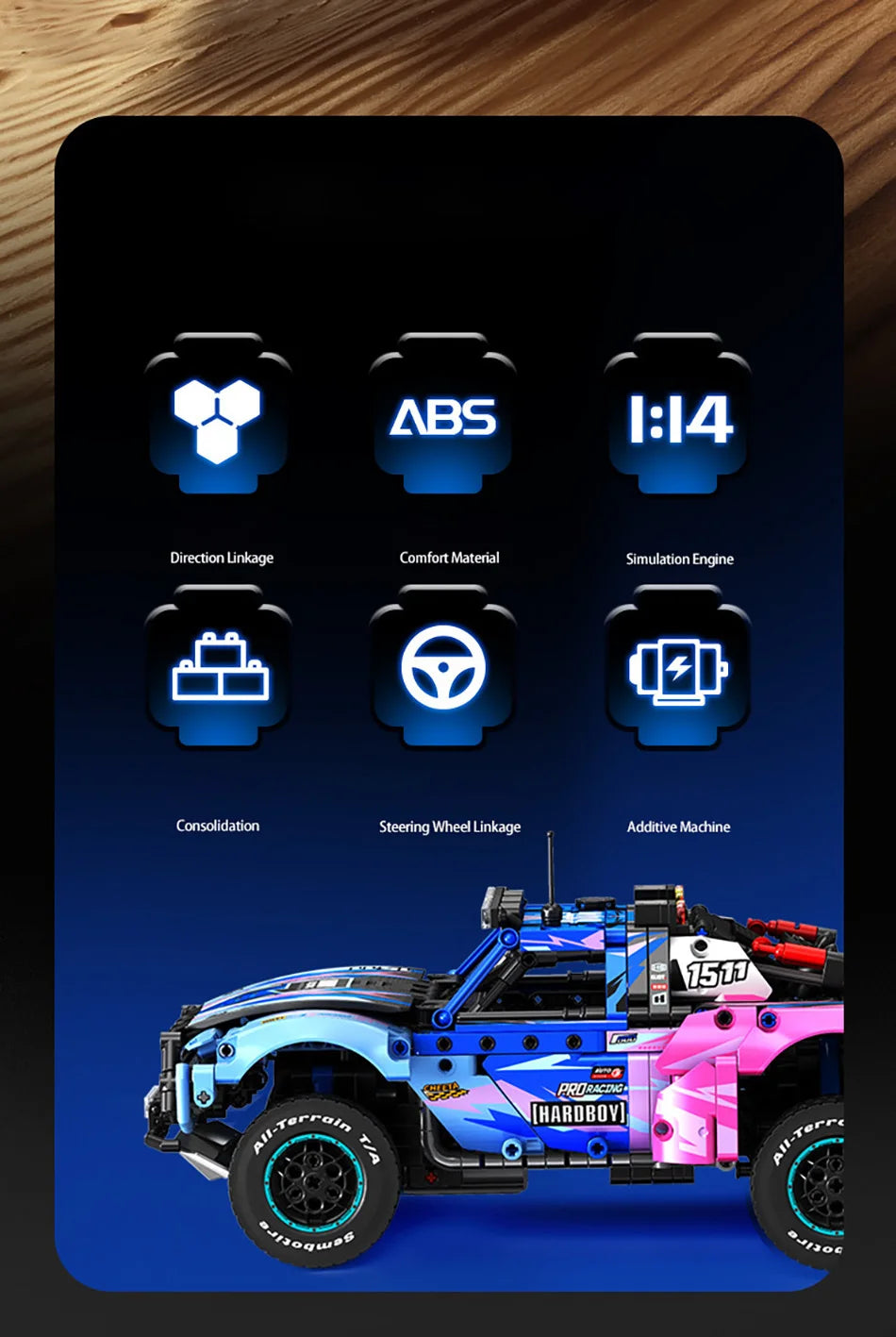 Technical Expert Off Road Sport Car Model Building Blocks City Mechanical Super Racing Vehicle Bricks Toys Children Gift 1341Pcs