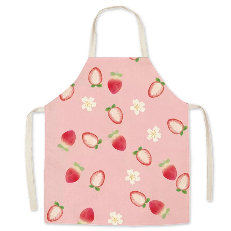 Ins Fashionable Fruit Strawberry Peach Sleeveless Circle Cute Halter Neck Parent-Child Apron Kitchen Household Dressing Bib