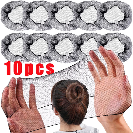 10pcs Invisible Bun Net Simple Style Mesh Net Breathable Wig Net Hair Styling Tool Women Female Hair Accessories