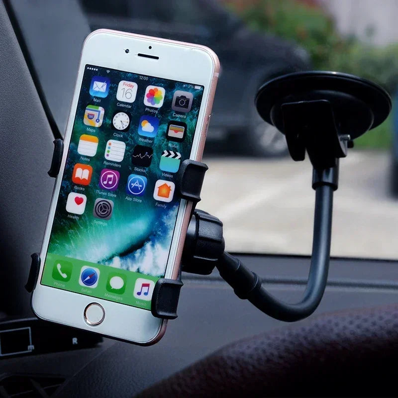 360° Rotating Car Phone Holder Universal Windshield Dashboard Mount Cellphone Stand GPS Phone Flexible Bracket Auto Accessories