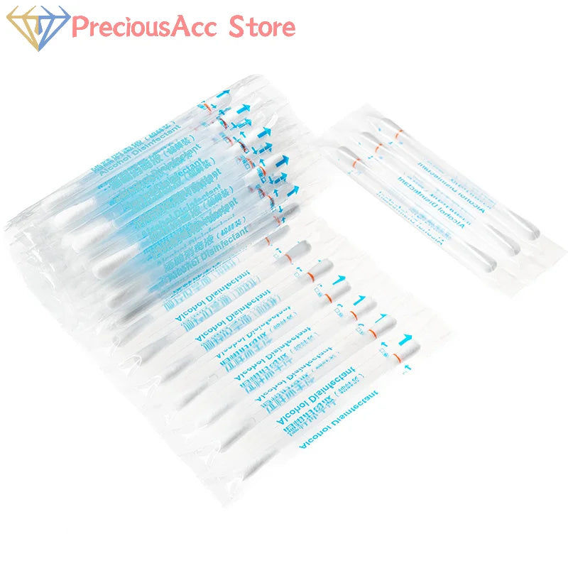 50PCS/Lot Medical Alcohol Disposable Emergency Cotton Stick Iodine Disinfected Swab First Aid For Children Adults Baby