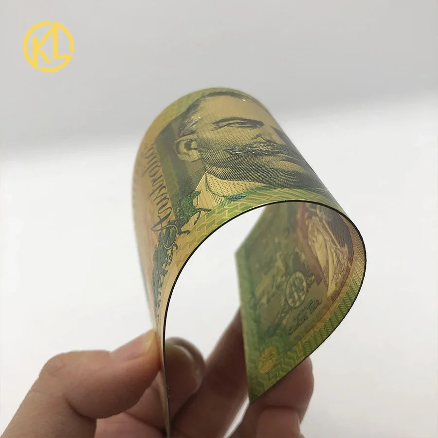 8 Designs  Australia 100 Dollar Gold Banknote Plated Colorful AUD100 Dollar Gold Foil Banknote Currency Collection