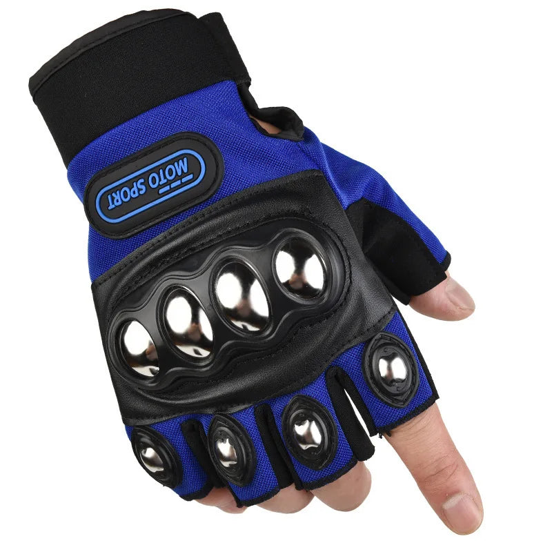 Tactical Gloves Steel Safety Outdoor Cycling Equipment Brass Knuckle Motorcycle Powersports Racing Bicycle Self Defence For Man