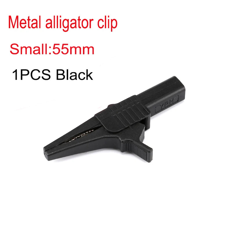 Alligator Clips wire Metal Connector DIY Clips Test Probe Black Red Color  Cableinsulated clamp testing Clamp Jumper Line