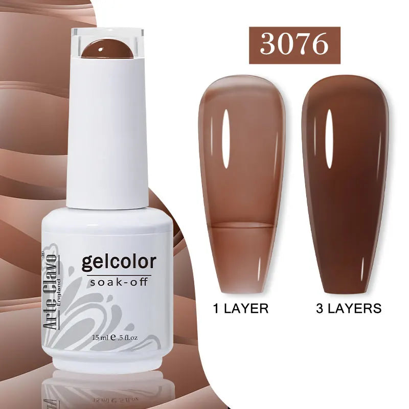 Arte Clavo 15ml Gel Polish Hybrid Varnishes 179 Colors Nails Art For Manicure Soak Off UV Need Top Base Primer Gel Nail Polish