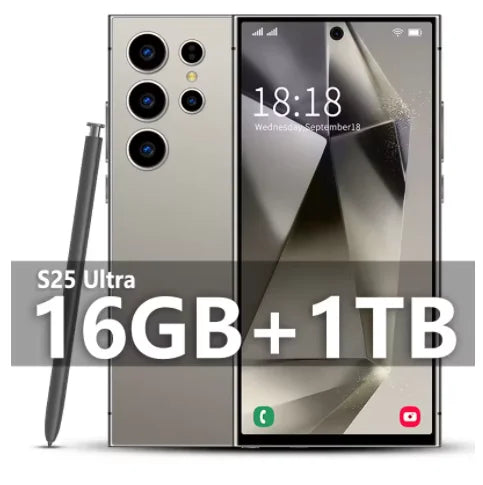 HOT 2025 new S25 Ultra original intelligent 5G dual card dual standby Android 14 system global version phones 8000mAh battery