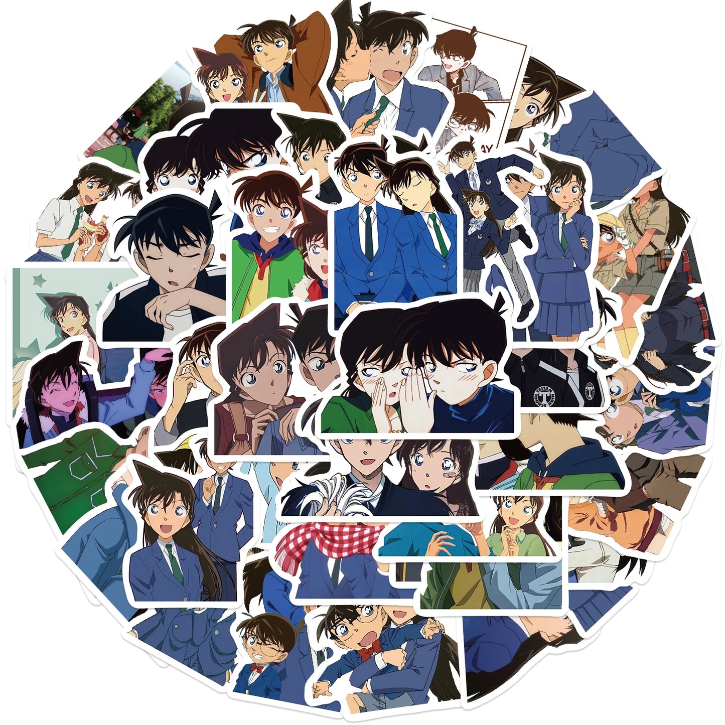 50PCS Cartoon Anime Conan Sticker DIY Diary Laptop Luggage Skateboard Graffiti Decal Fun Classic Toy