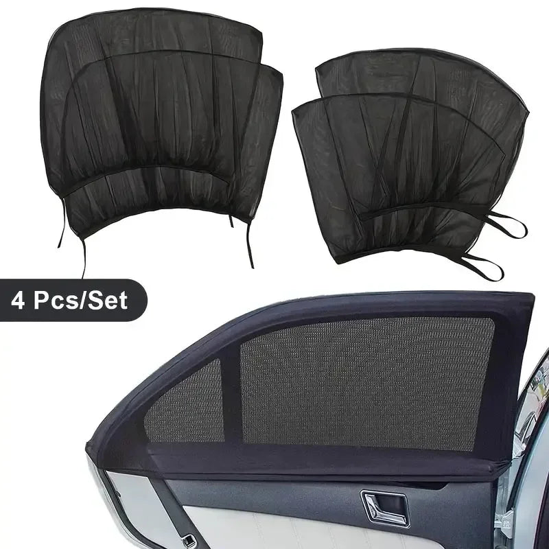 2 or 4pcs screen window set premium window sunshade breathable mosquito net for front and rear windows, UV protection Accessorie