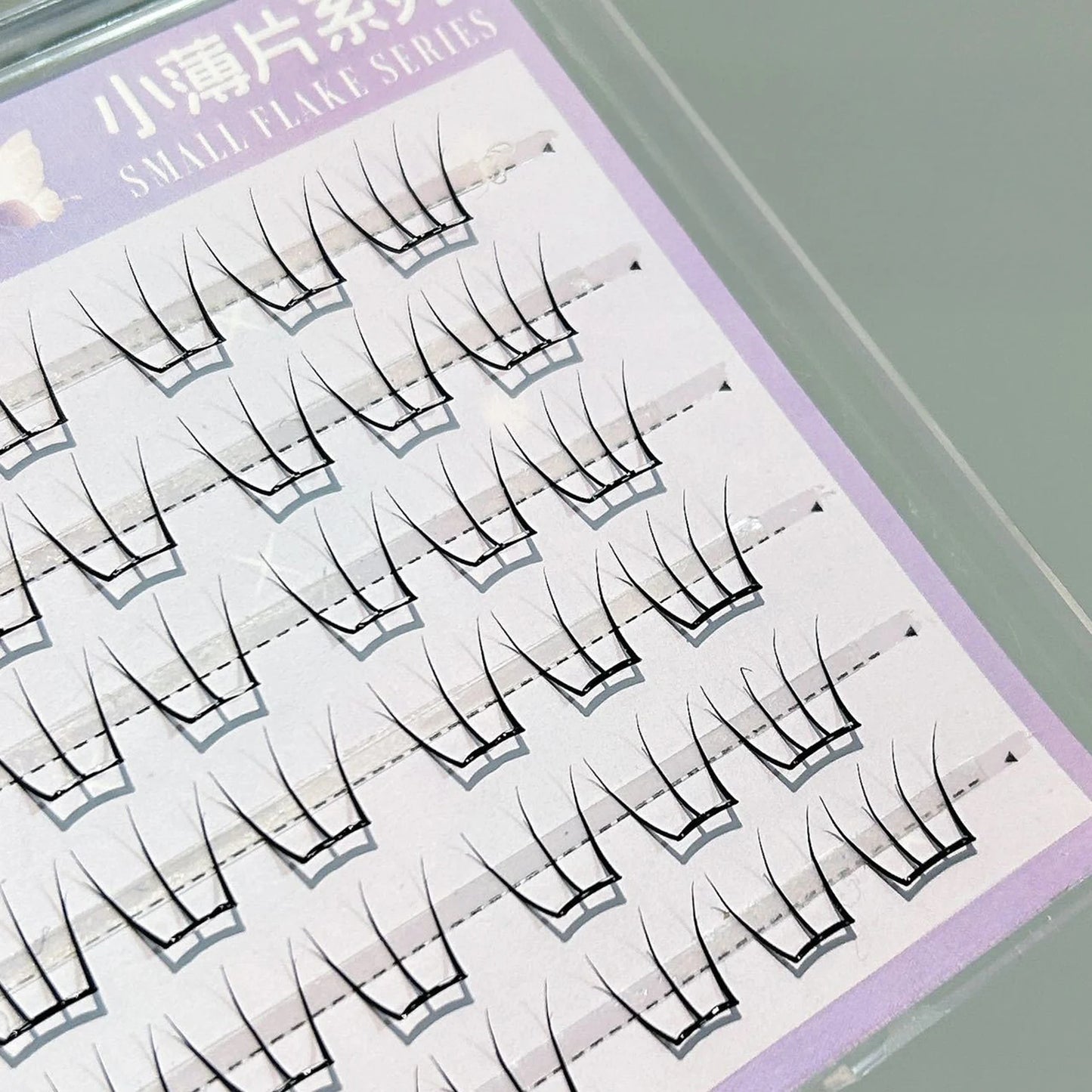 Korean Style False Eyelashes 8-13mm Self Sticking Eyelashes Clusters Glue Free Wispy Lashes for Women Party Daily Wear
