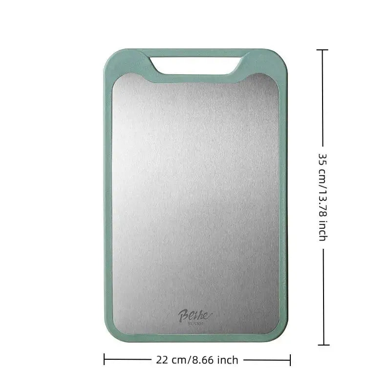 Double-sided Multifunctional Cutting Board Vegetables And Meat Chopping Cutting Board Two Sides Stainless Steel Plastic