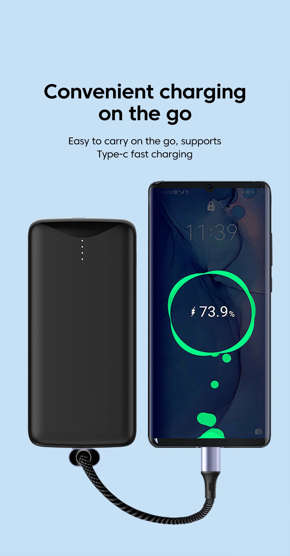 0.15/0.3M Short Cable 66W USB A/ USB C to Type C Fast Charging Cable Elbow Portable Power Bank Data USB C Cord For iPhone 15 16