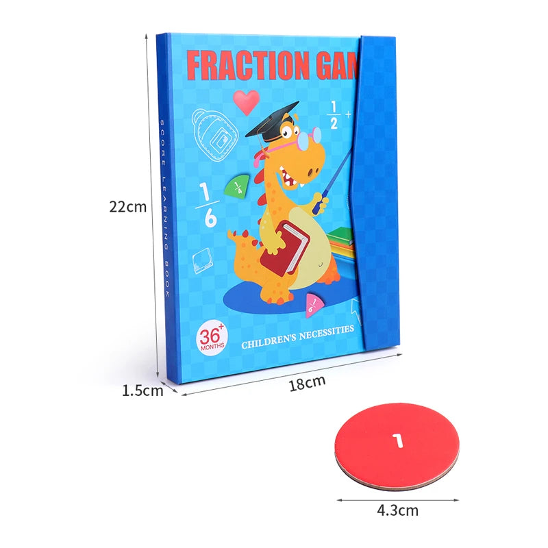 Magnetic Fraction Puzzles for Math Mastery Montessori Enlightenment with Fun Arithmetic Teaching Aid Cognitive Educational Toys