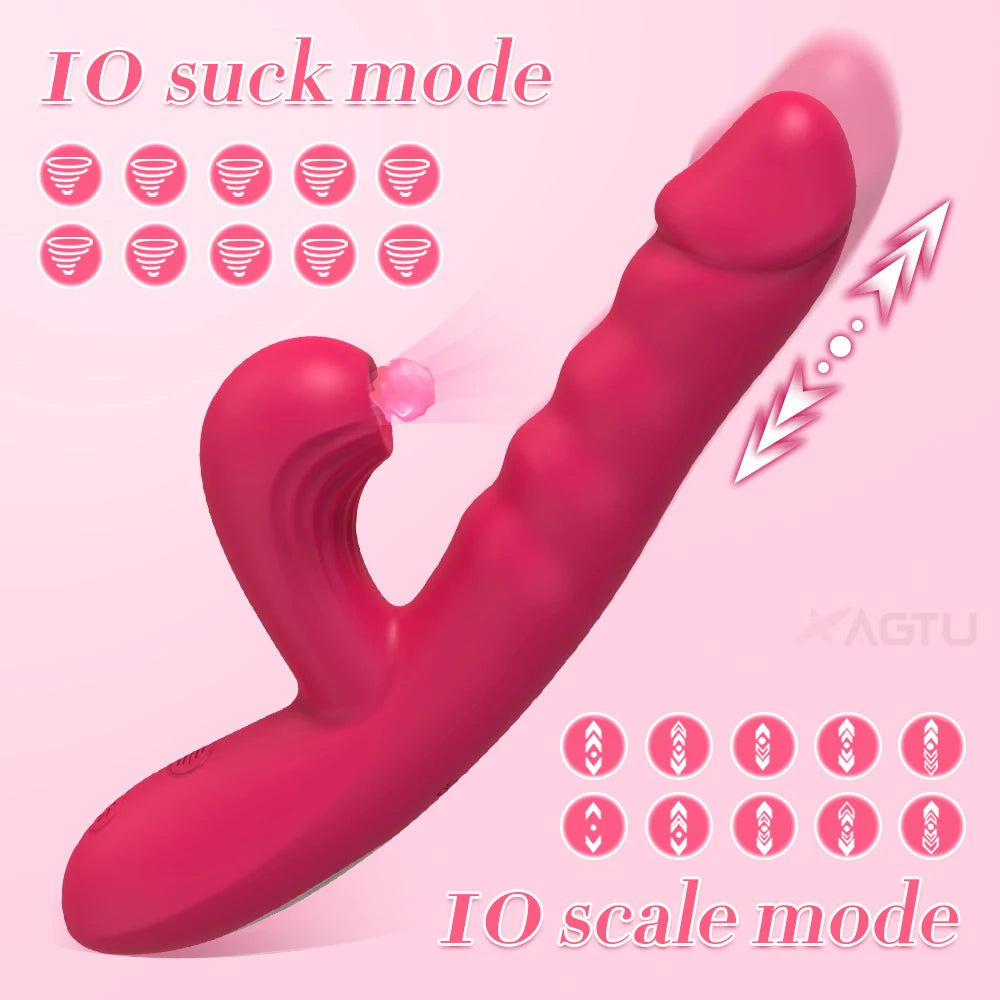 Powerful Thrusting Sucking Vibrator Female Sucker Clitoris Stimulator G Spot Dildo Massager Adult Goods Sex Toys for Women