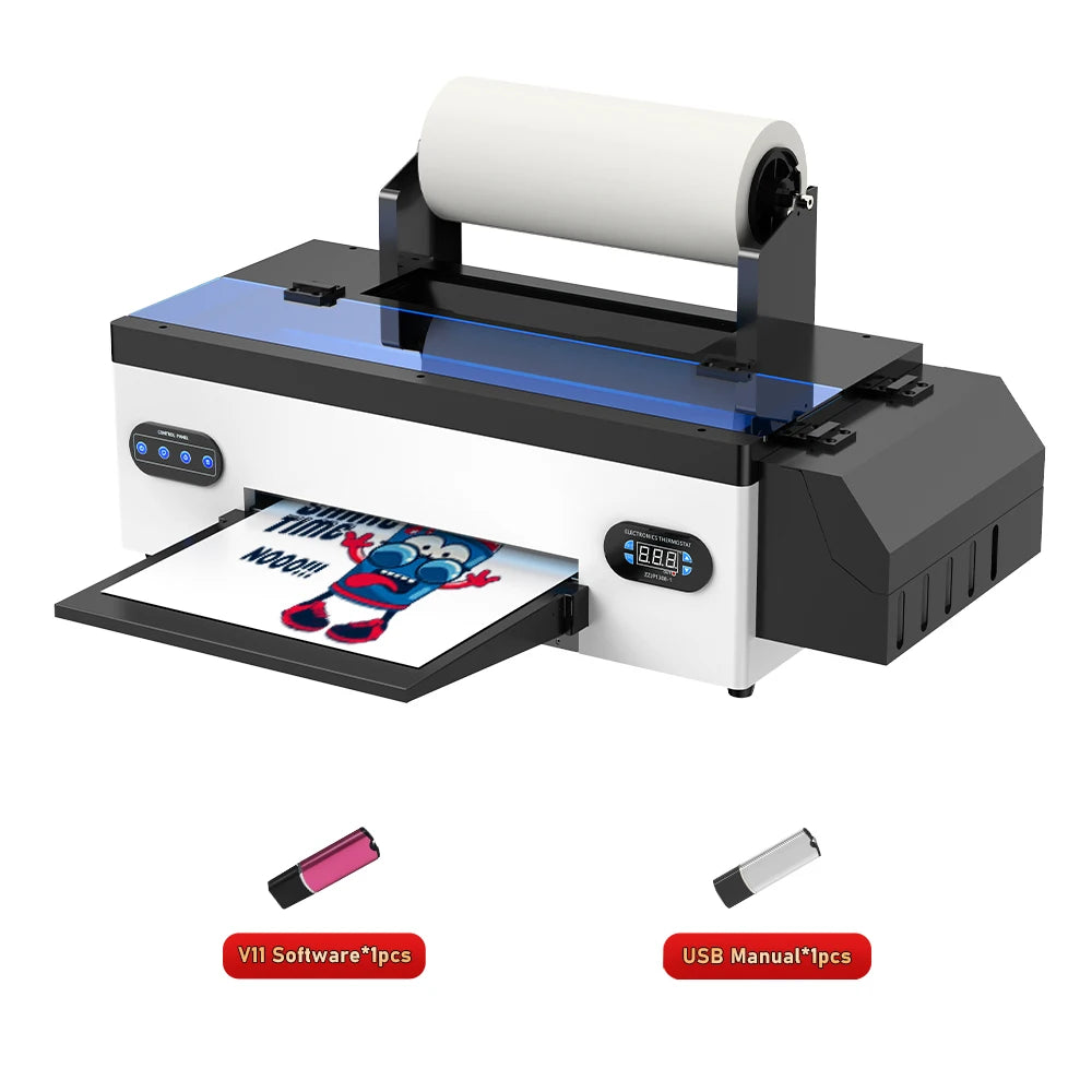 A3 DTF Printer R1390 Impresora dtf a3 T shirt Printing Machine with Roll Feeder DTF Transfer Printer For Fabric Hoodies Print