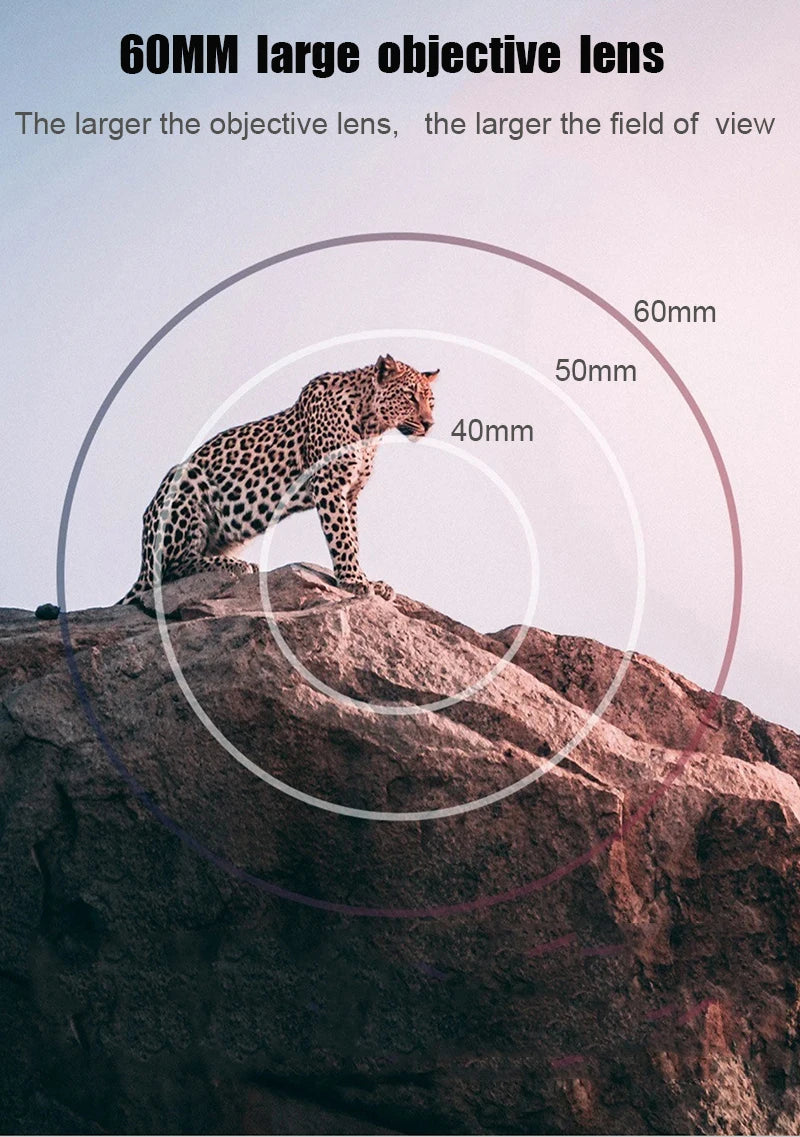 BORWOLF 15-450X60 Binoculars Telescope HD Light Night Vision Bak4 Prism Professional Zoom Powerful for Hunting Bird Watching